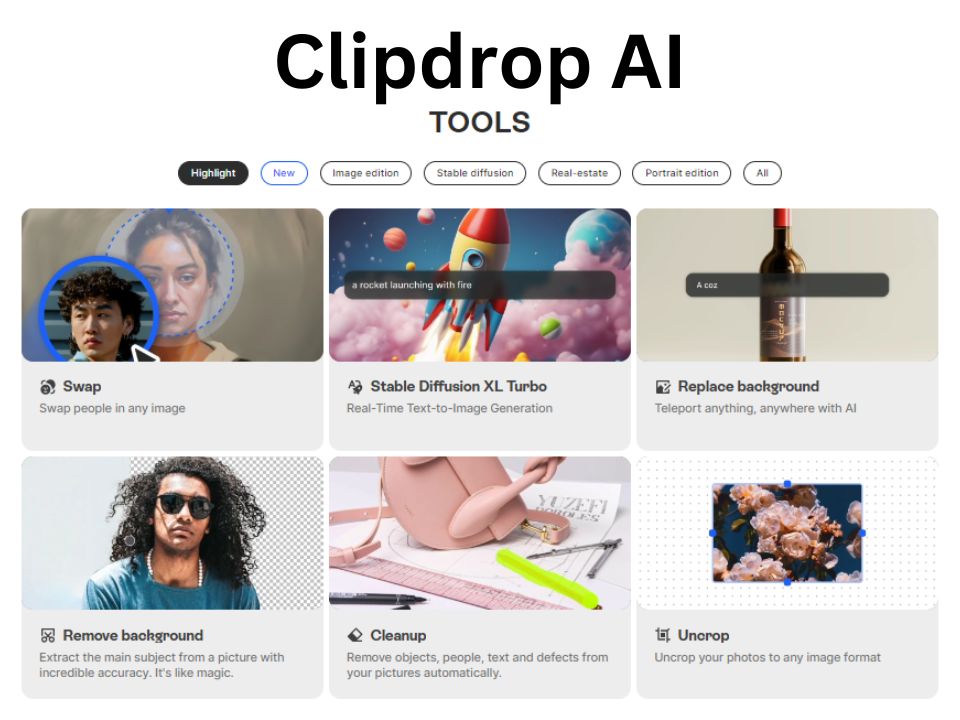 Clipdrop AI – Elevate Your Visuals